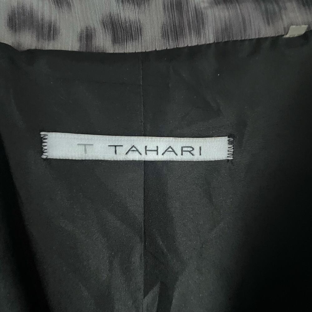 T Tahari Grey Leopard Print Jacket - Women's Size XL Lightweight Workwear Career - Picture 4 of 12